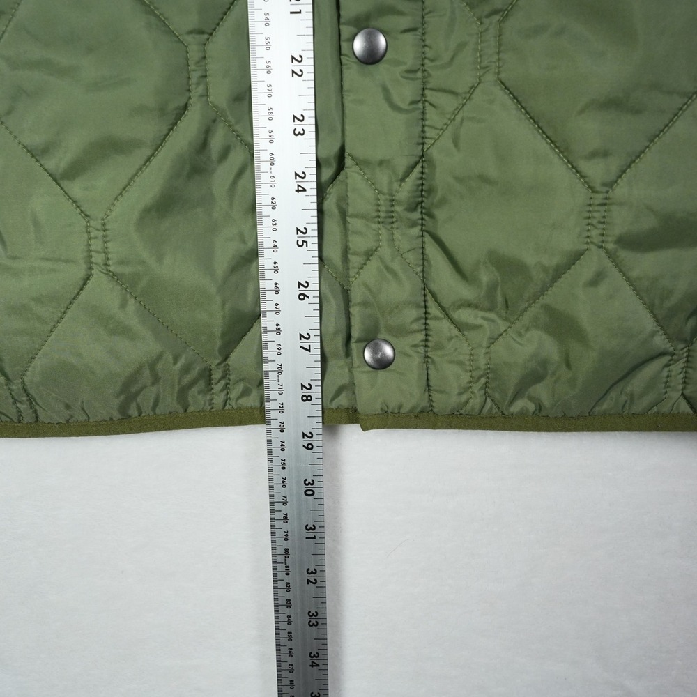 J.Crew Mens Olive Green Quilted Bomber Jacket XL Military Style Onion Quilt - Picture 6 of 9